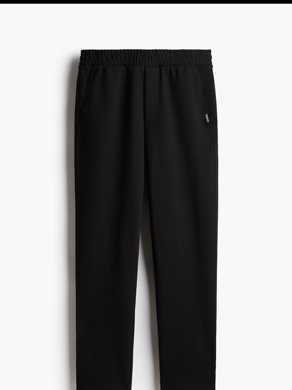 H&M slim fit twill joggers pants black size xl